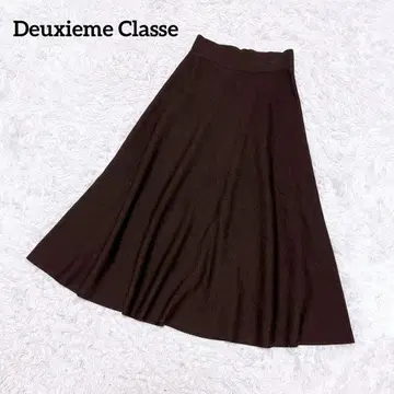 Deuxieme Classe 메리노 울 니트 롱 플레어 스커트