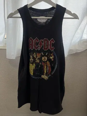 AC/DC 탱크탑 블랙 사이즈 F