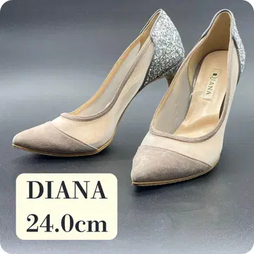 DIANA 튤 x 글리터 하이힐 메쉬 펌프스 24.0cm