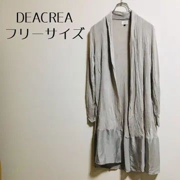 [ DEACREA 디아클레아 ] 가디건 그레이 버튼 없음 롱 F