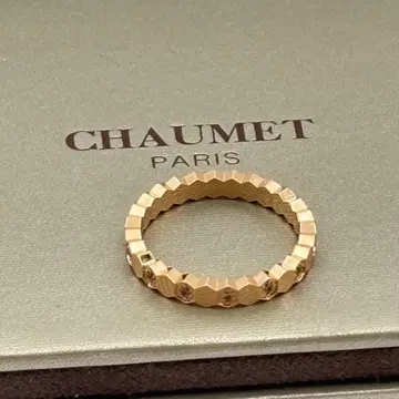감정 완료된 CHAUMET 골드 육각형 다이아몬드 반지