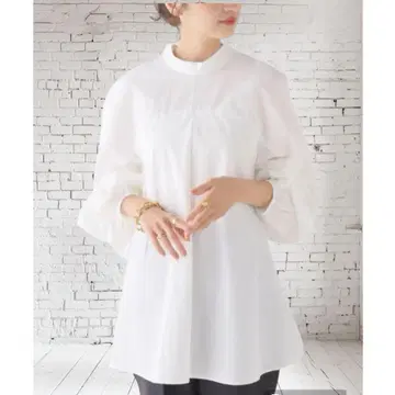 [IENA] 긴팔 블라우스 리본 화이트 롱 시즌
