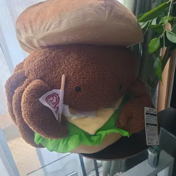 햄버거 모양 봉제 인형