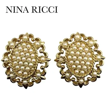 NINA RICCI 니나리치 펄 귀걸이 골드 컬러 액세서리
