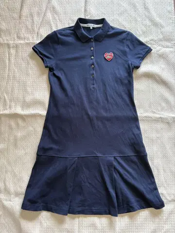 LACOSTE 네이비 반팔 폴로 원피스 42