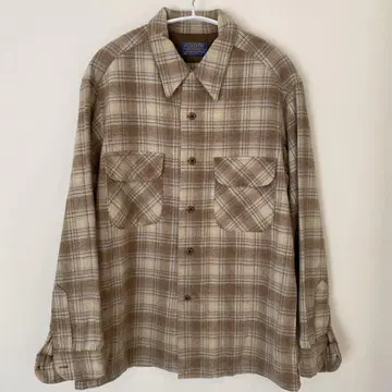 Pendleton 울 체크 플란넬 셔츠 L 사이즈 70's
