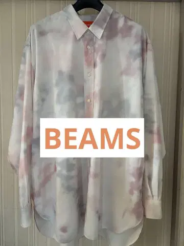 새상품급 BEAMS 긴팔 타이다이 셔츠