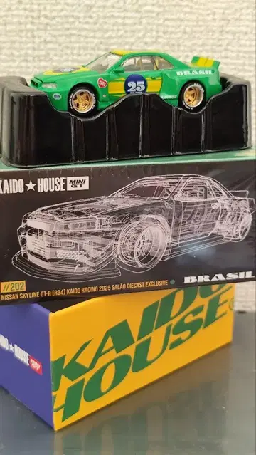 MINIGT 가도 하우스 GT-R (R34) Brazil