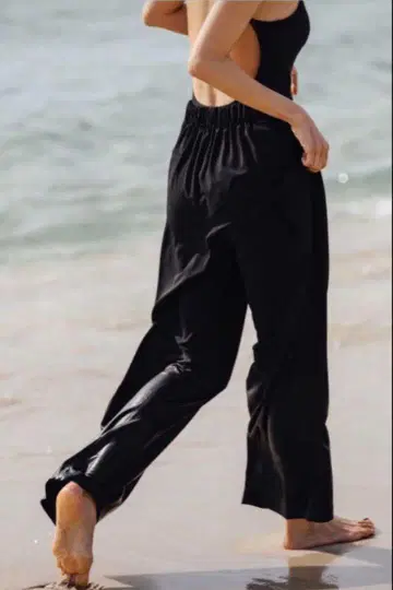 [ nala ] Wide leg swim pants 블랙 S사이즈