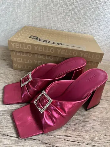 YELLO 비쥬 핑크 뮬
