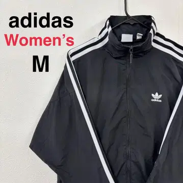 아디다스 오리지널 트랙 재킷 여성용 M 블랙 자수 로고