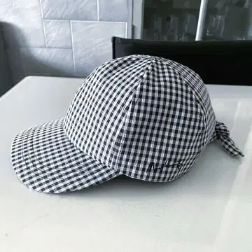 [새상품] MARY QUANT 백리본 캡 깅엄 체크 골프