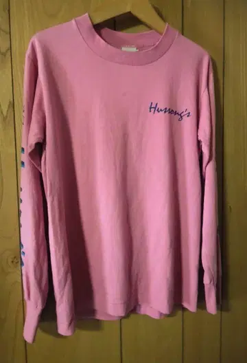 USA 제작 70년대 80년대 긴팔 티셔츠 사이즈 S 핑크 빈티지