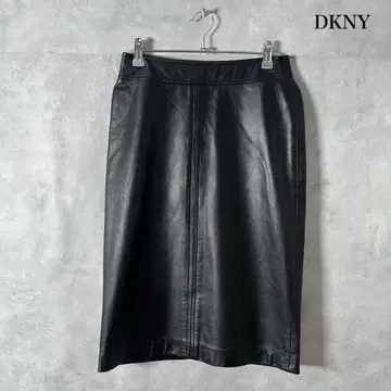 DKNY 다나 캐란 천연 가죽 램 가죽 타이트 스커트 N1249