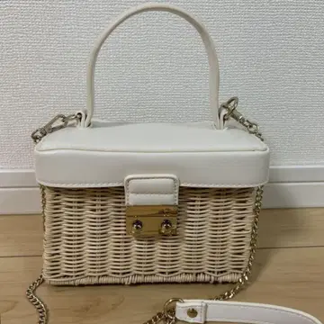 ZARA 라탄 미노디에르 케이스 체인 백 바스켓백 숄더