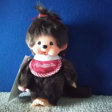 Monchhichi 봉제 인형 빨간색 반다나
