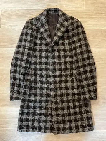 LARDINI 라르디니 체스터 코트 체크 무늬 [컨디션 최상]