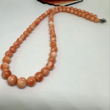 천연 코랄 비즈 목걸이 핑크 8.58mm