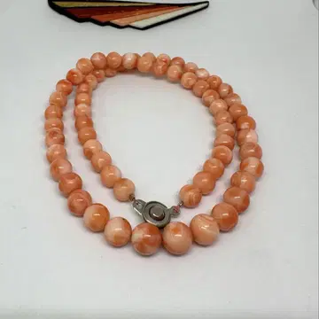 천연 코랄 비즈 목걸이 핑크 8.58mm