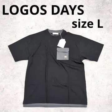243 3 LOGOS DAYS 블랙 티셔츠 새상품 택 포함 L