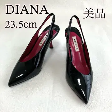 [새상품급] DIANA 블랙 슬링백 펌프스 23.5cm