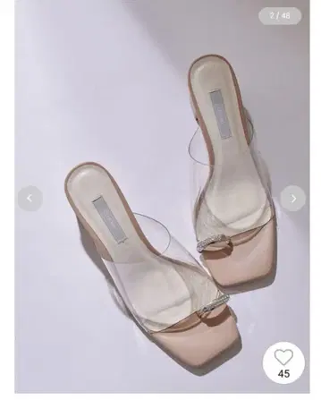 미사용 새상품 셀포드 비쥬 장식 클리어 샌들