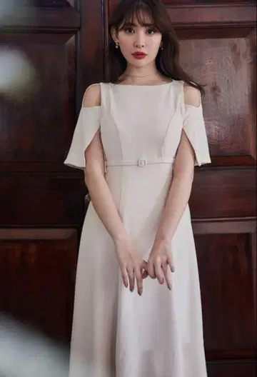 Adelaide Slit Sleeve Belted Dress