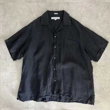 USA INDIVIDUALIZED SHIRTS 오픈 카라 린넨 셔츠