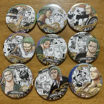 ONE PIECE 로로노아 조로 캔뱃지 9세트