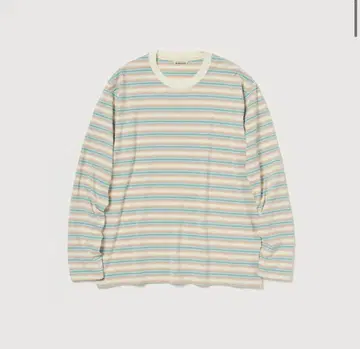 auralee GRADIENT STRIPE JERSEY L/S TEE a