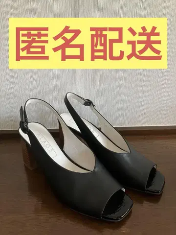 익명 배송 컨디션 최상 ALAGE 블랙 샌들 오픈토 하이힐