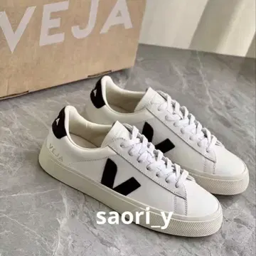 VEJA CAMPO 스니커즈 블랙 x 화이트 24 cm