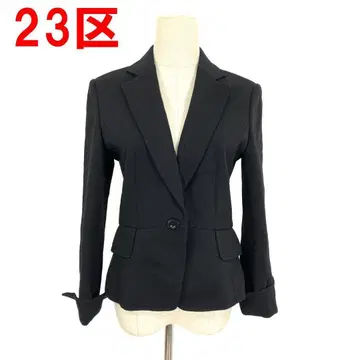 A5454 23구 테일러드 자켓 면 안감 있음 스트레치 블랙 40