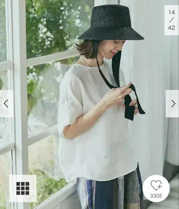 도어즈 린넨 코쿤 실루엣 블라우스