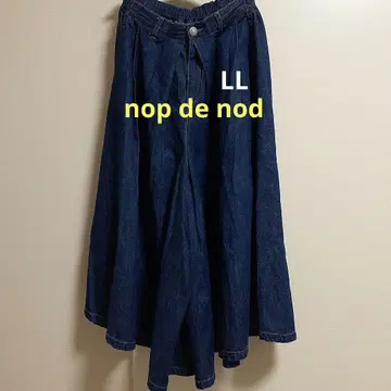 nop de nod 인디고 데님 트윌 플레어 큐롯 팬츠 LL