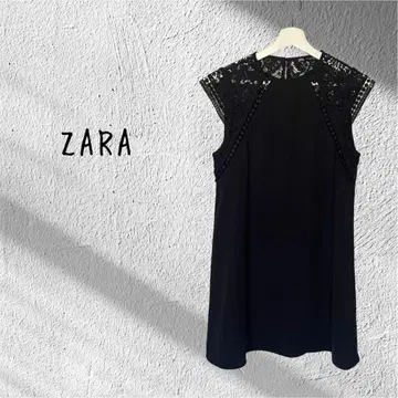 ZARA 자라 레이스 슬리브리스 튜닉 블랙