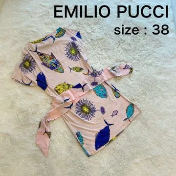 [양품] EMILIO PUCCI 원피스 핑크 실크 혼방 비대칭