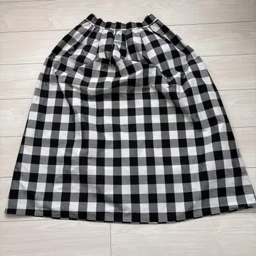 주말 세일 그린 라벨 릴랙싱 깅엄 체크 플레어 스커트