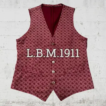 L.B.M.1911 루비암 베스트 질레 페이즐리 코튼 면 핑크