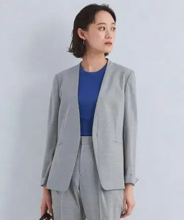 [그린 라벨 릴랙싱] 라이트 카치리라 노라펠 자켓 그레이