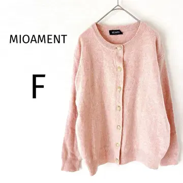 MIOAMENT 가디건 긴팔 금장 버튼 울 캐시미어 100% F
