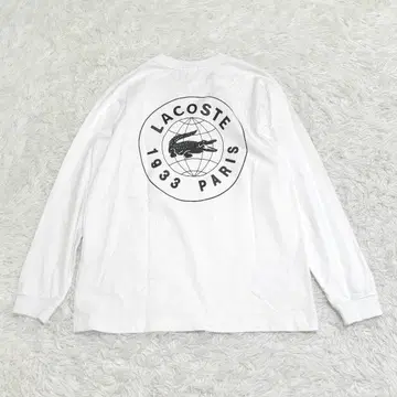LACOSTE for BEAMS 별주 롱 슬리브 T셔츠 US X 화이트