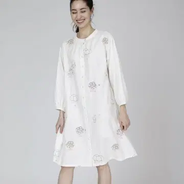 새상품급! 완판템 그라니프 미피 트리 패턴 자수 셔츠 원피스
