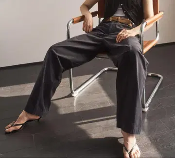 H&M 배기 코튼 팬츠 38