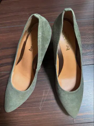 benebis 올리브 그린 하이힐 펌프스 22cm