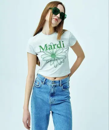Mardi 꽃무늬 프린트 티셔츠