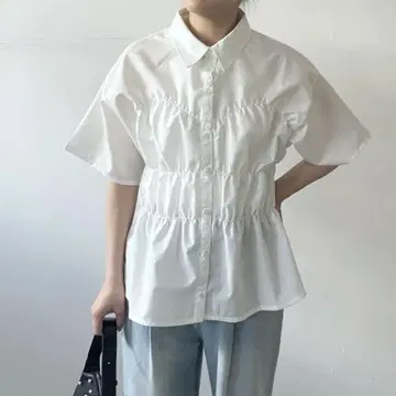 브로드 셔링 반팔 셔츠
