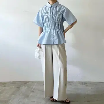 브로드 셔링 반팔 셔츠