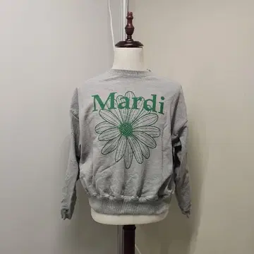Mardi Mercredi 플라워 프린트 스웨트 셔츠 그레이 A55