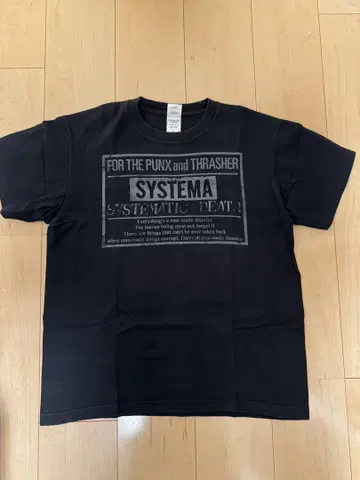 SYSTEMATIC DEATH 티셔츠 블랙 M 사이즈